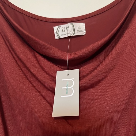 Spaghetti strap tank with cowl neck and adjustable straps - Picture 3 of 6